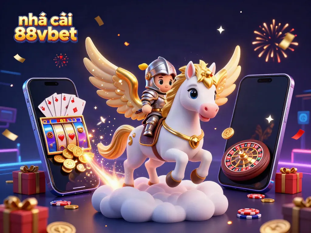 Experience the magic of nhà cái 88vbet with a vibrant 3D casino scene full of action.