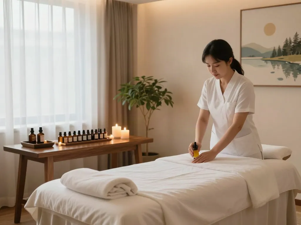 Experience 김포출장마사지 in a serene spa setting with relaxing massage therapy elements.