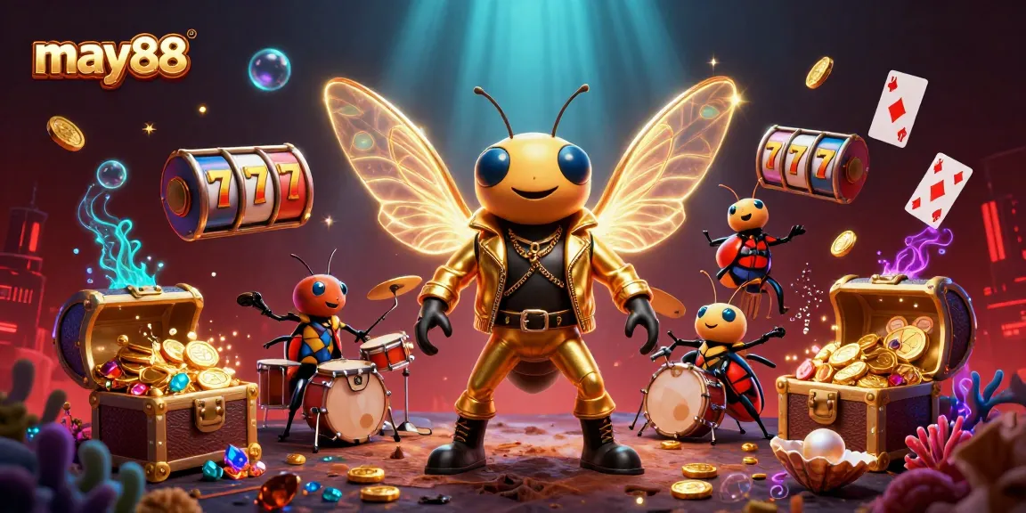 may88 presents a dynamic 3D casino illustration featuring iconic characters and gaming elements for an engaging experience.