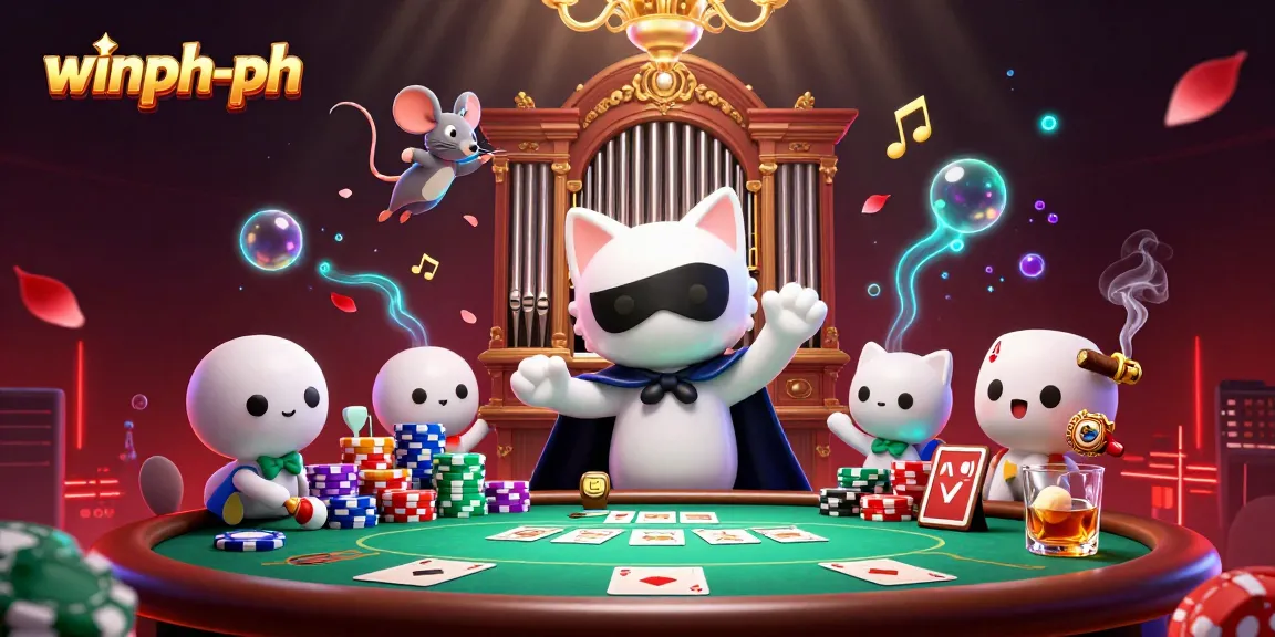 Experience thrilling gameplay with winph-ph featuring an energetic casino scene filled with vibrant characters, chips, and atmosphere.