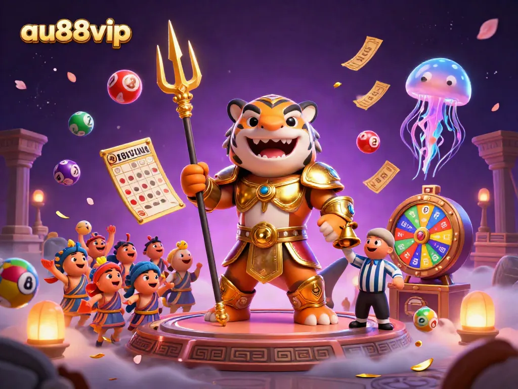 Experience thrilling gameplay at au88vip featuring exciting lottery and prize elements in an underwater colosseum.