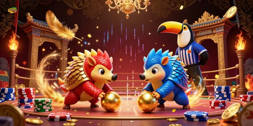 Engage in exciting games and strategies with TG88 ĐĂNG NHẬP, featuring pangolins and vibrant casino elements.
