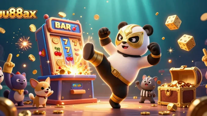 Experience thrilling wins with uu88ax in a vibrant 3D casino scene featuring exciting games and dynamic characters.
