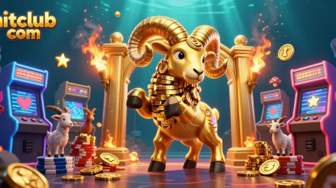 Engage in thrilling gameplay at hitclub com with colorful casino elements and golden symbols.