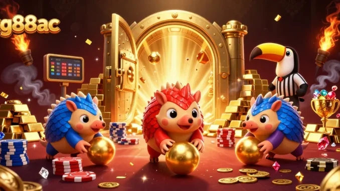Spin the reels and win at tg88ac as pangolins battle through a treasure-filled casino.